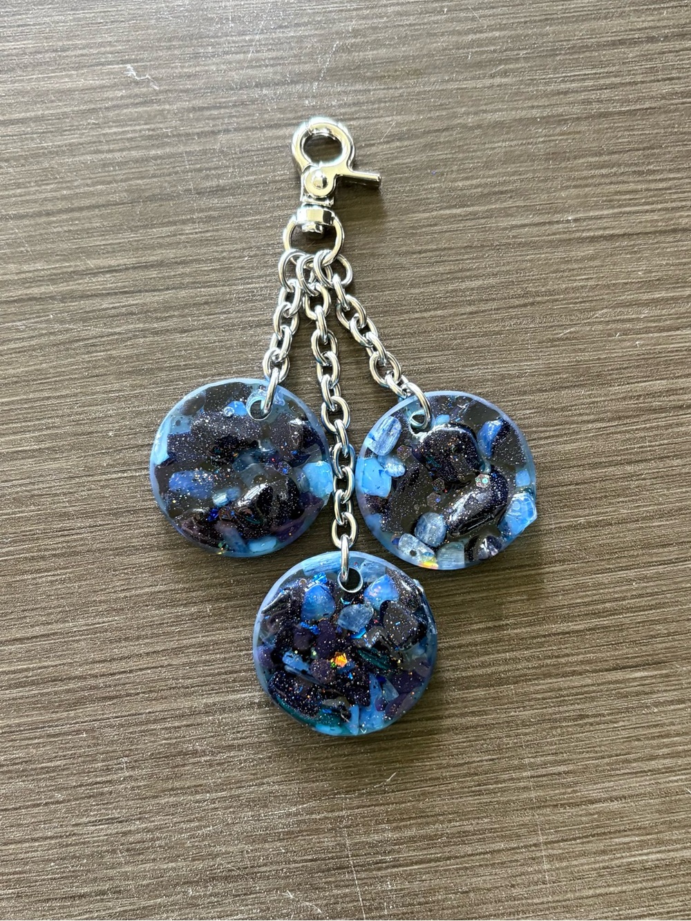 Moonbow Handmade Charm ft. Blue Goldstone, Blue Quartz + Opalite - Picture 3 of 8